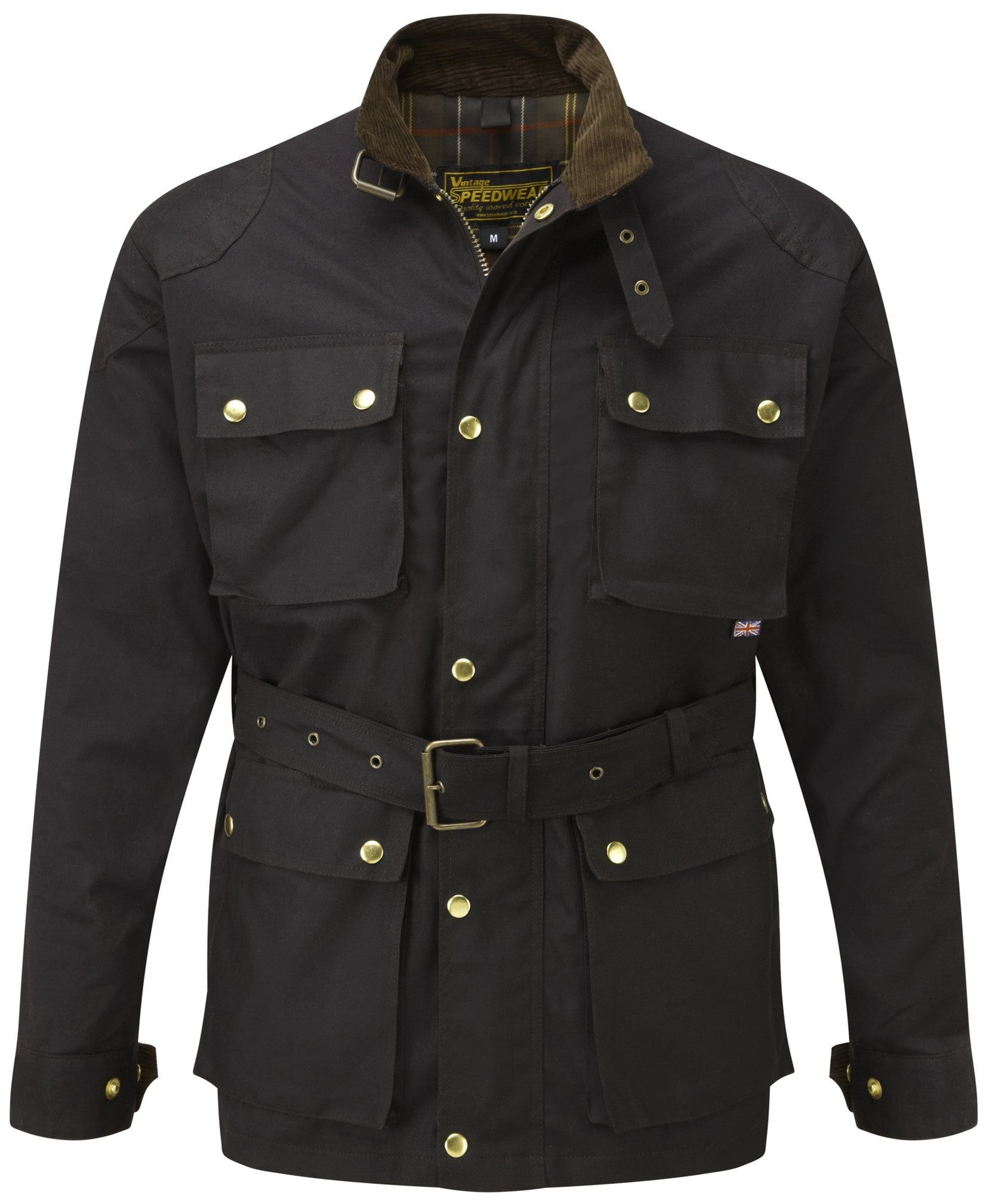 BROWN GRESFORD WAX COTTON MOTORCYCLE JACKET– Speedwear Ltd