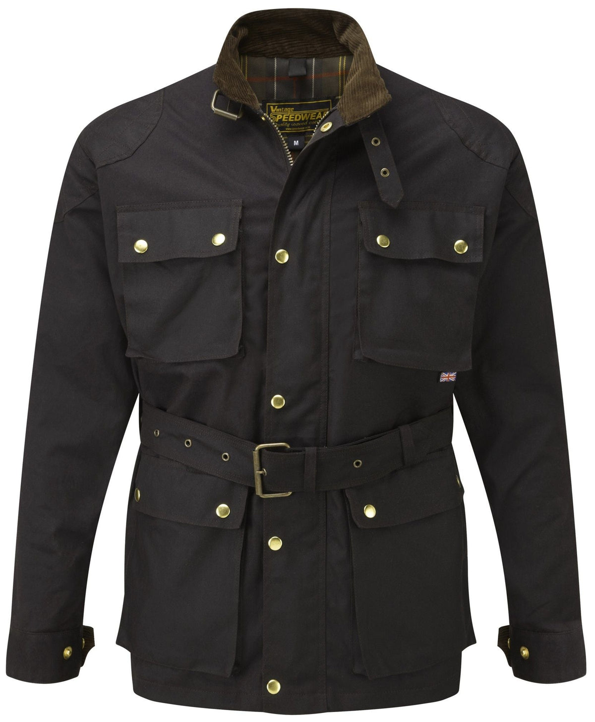 DARK BROWN CLASSIC WAX COTTON MOTORCYCLE JACKET– Speedwear Ltd